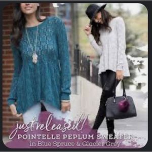 Grace & Lace knit lace patterned tunic top